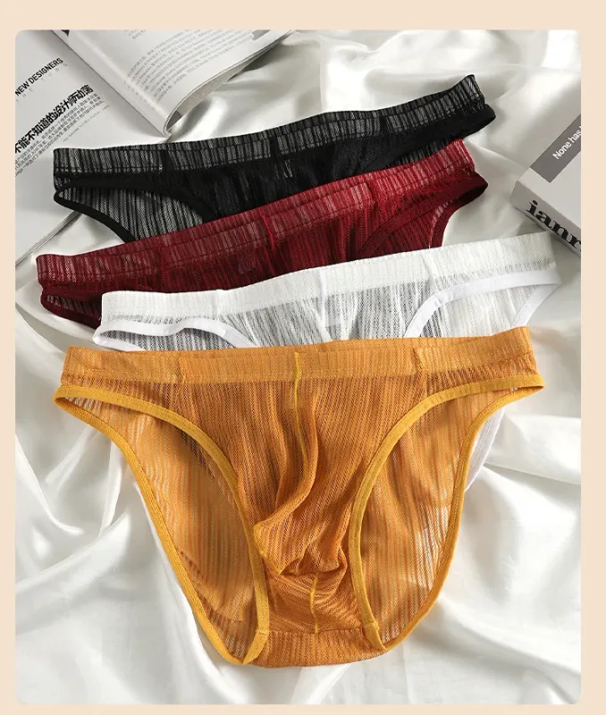Transparent Underwear for Men See Through Briefs Bulge Pouch Underpants Soft Undies Male See Through Panty Ultra Thin Lingerie — image 7