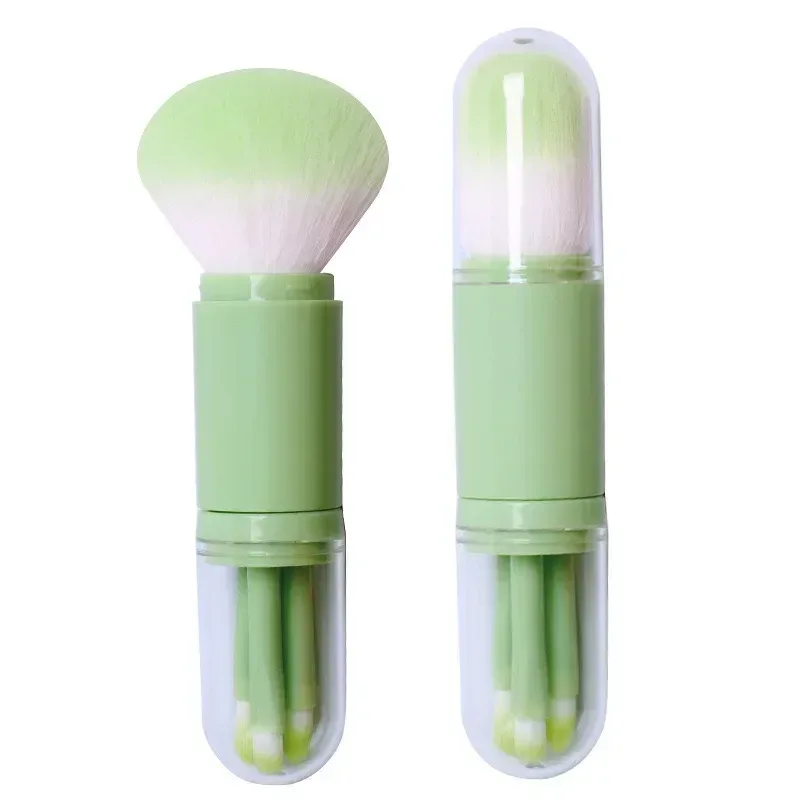 4pcs/set 4 In 1 Telescopic Makeup Brush Portable Travel Makeup Brushes Set Eyeshadow Loose Powder Mini Makeup Brush Beauty Tools — image 8