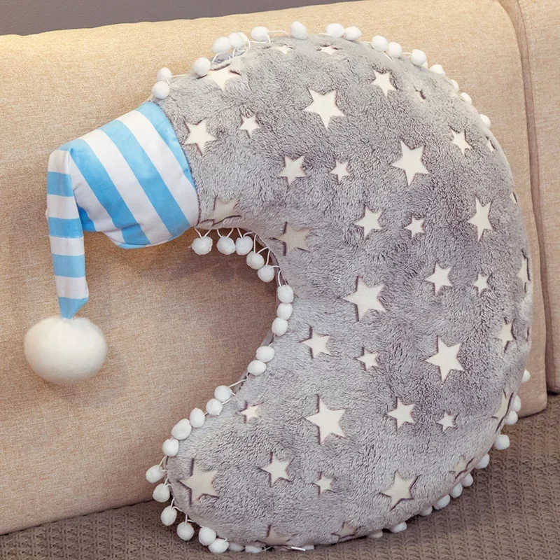 INS-almohada suave de la serie Sky de felpa con nube luminosa, Luna y estrella, juguetes de peluche Kawaii para niños, juguetes para bebés, regalo para niñas — image 5