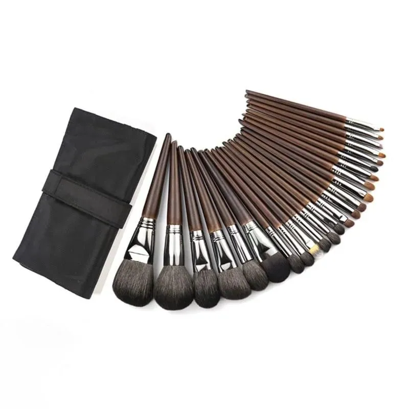 26Pcs Professional Makeup Brushes Set Animal Hair Foundation Eyeshadow Blending Blush Powder Brushes Cosmetic Tools Kit — image 4
