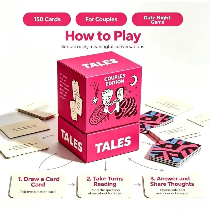 Couples Edition 150Pcs Conversation Cards Couple Dating Night Game Romantic Question Card Gift for Anniversary Valentine — image 5