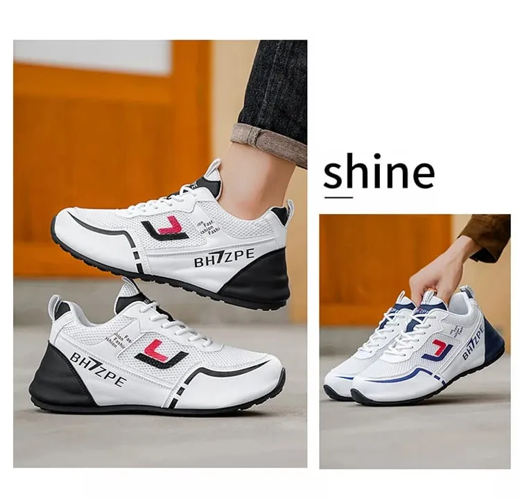Men's Fashionable Low-Top Color-Blocked Breathable Mesh Running Sneakers — image 8