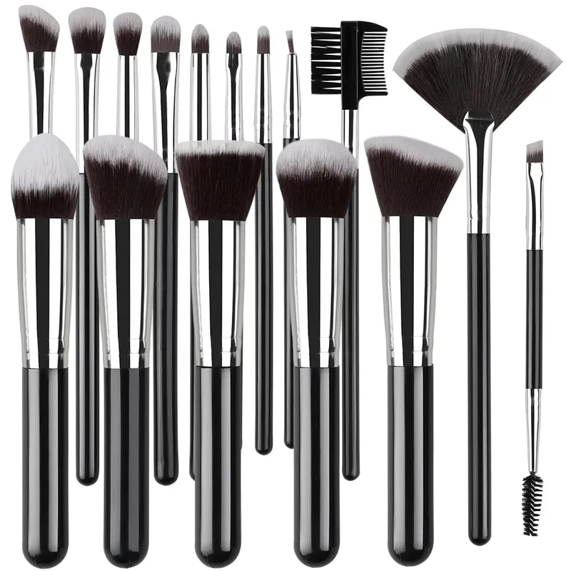 16Pcs Professional Makeup Brush Set Eye Shadow Contouring Foundation Highlight Setting Powder Blending Makeup Sponge Powder Puff — image 12