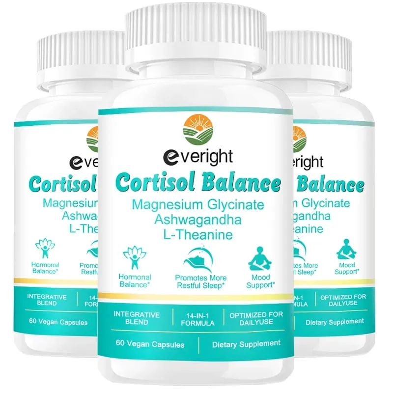 Kortisoltillskott med Ashwagandha L-Theanine & Magnesium Glycinate – 14-i-1 för stresslindring humörbalans och sömnhälsa — image 1