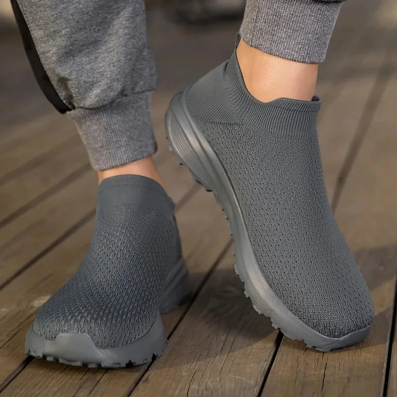 High Quality Sneakers Men Comfortable Breathable Lightweight Soft Wide Toe Non-slip Flat Socks Shoes Outdoor Casual Sports Shoes — image 4