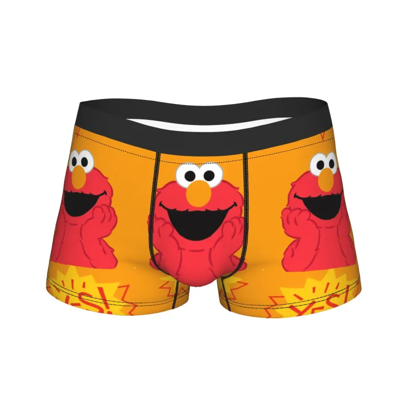 S-Sesames Streets Tango Elmo & Grover Pakaian Dalam Lelaki Seluar Pendek Seluar Dalam Lucu Boxershorts Kualiti Customs Seluar Dalam Besar