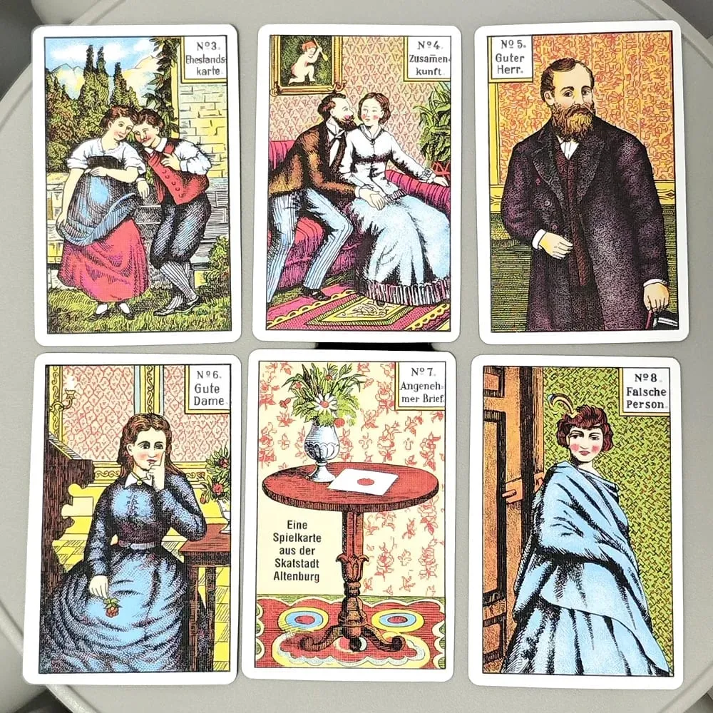 Kipper Wahrsagekarten Cards-36Pcs Vintage German Biedermeier Style Oracle Cards for Fortune Telling & Divination German Version — image 6