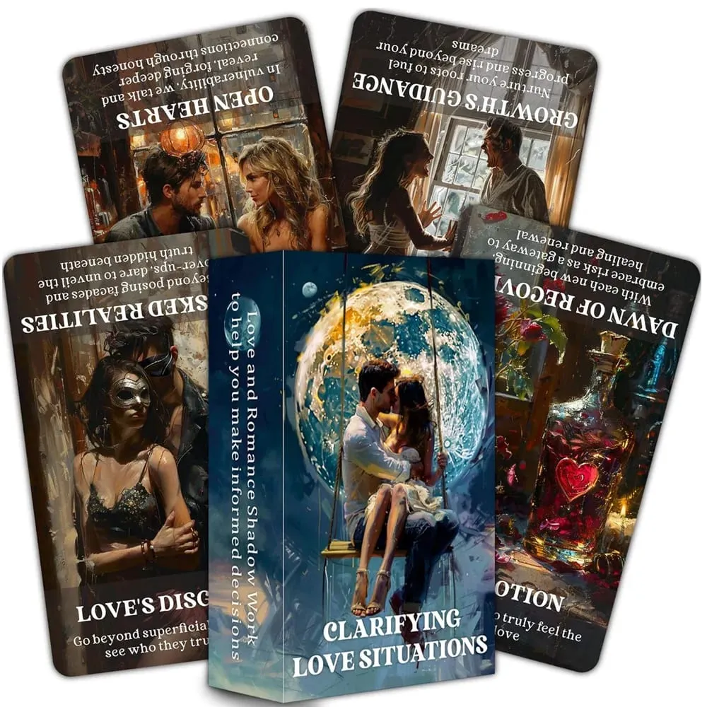 Clarifying Love Situations Oracle Cards Twin Flame Shadow Work Deck Soul Partner Relationship 56 Cards Ages 13+