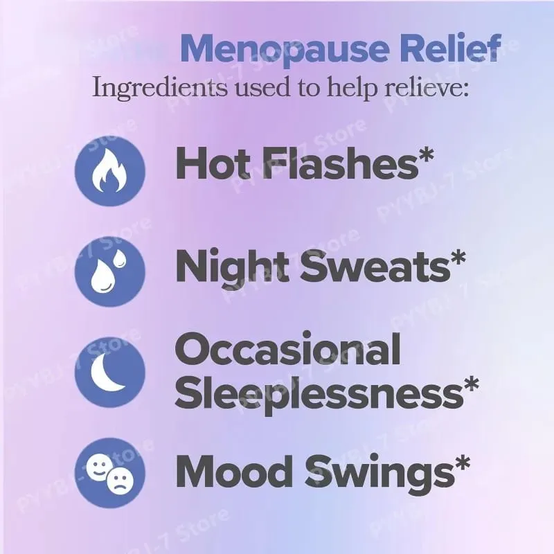 Women Complex Vitamins for Menopause with Vitamin D3 B6 Helps Relieve Night Sweats Mood Swings Health Food Supplement 60 Pieces