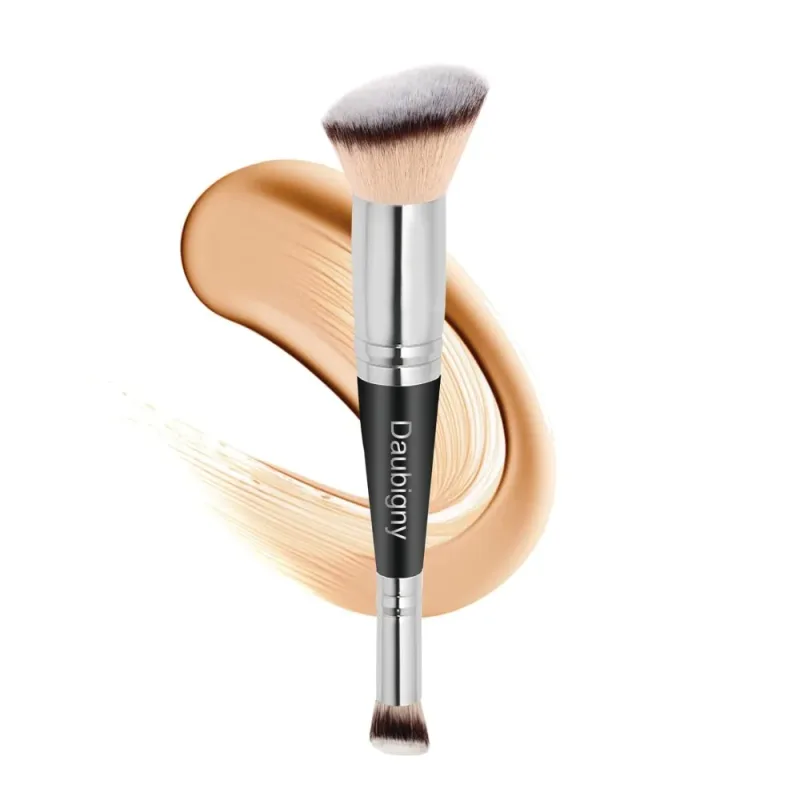 Rounded Taperd Dual-ended Foundation Brush Short Hair Flawless Dual-purpose Makeup Brush Makeup Brushes for Liquid Cream Powder — image 4