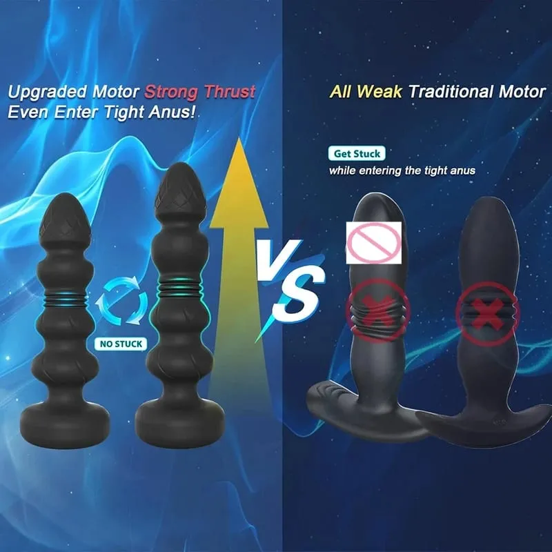 Telescopic Vibrating Butt Plug Anal Vibrator Wireless Remote Toys Women Anal Dildo Prostate Massager Men Buttplug — image 5
