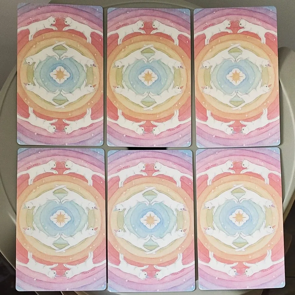 Deck in Rigid Box 78 Whimsical Watercolor Cat Cards Double-embossed Indie Deck for Cat Enthusiasts