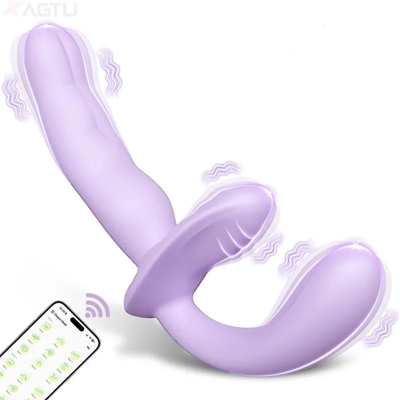 Double-Ended Vibrators for Women Wireless APP 3 in 1 Dildo Vibrator Lesbian G-Spot Dildos Couples Adults Toys Female Masturbator — image 8