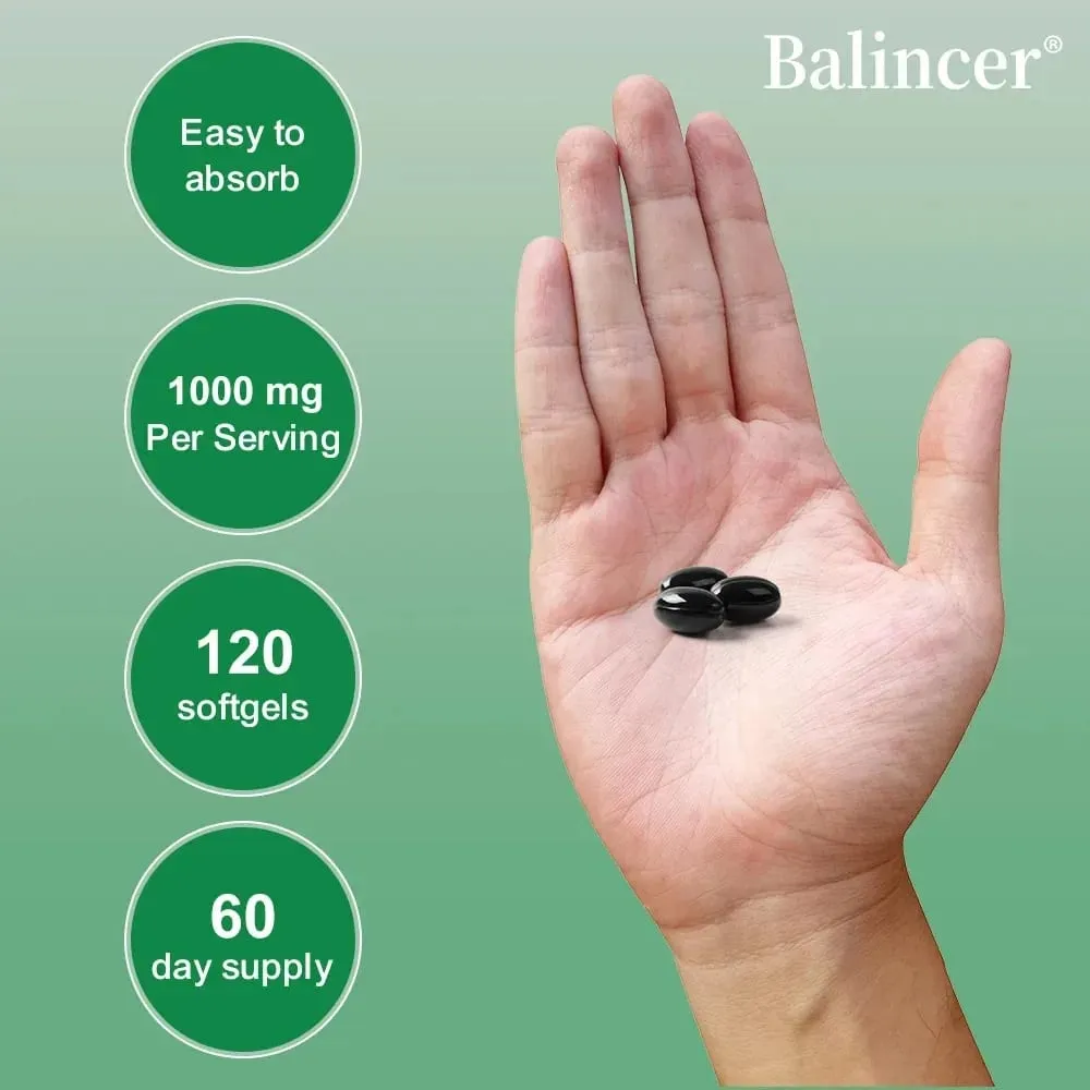 Black Seed Oil Capsules 1000mg - Help Digestive Health Immune Support & Brain Function Antioxidant 120 Capsules — image 6