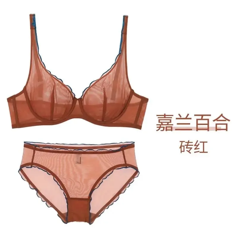 Γυναικείο σετ εσωρούχων χωρίς επένδυση Push Up Bra Full Cup Ελαφρύ καλοκαιρινό σουτιέν Push Up για γυναίκες Εξαιρετικά λεπτό σουτιέν στήριξης Best Seller — image 16