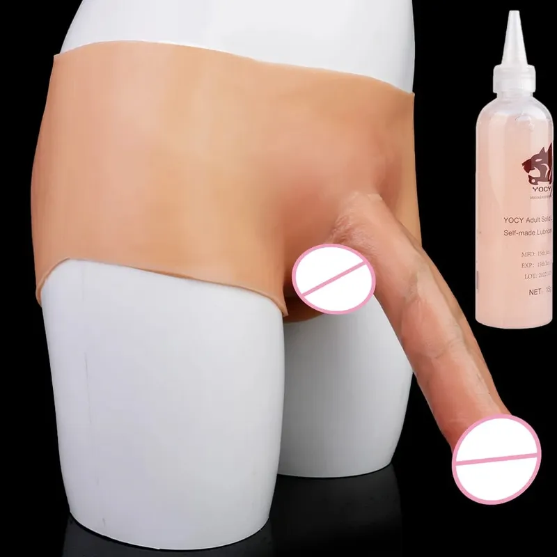 Silicone Strapon Lifelike Dildo Pants Wearable Solid Large Penis Sex Toys For Women Lesbian Couple Sex