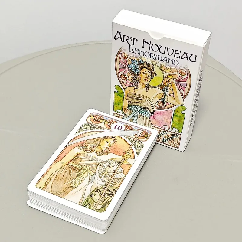 Art Nouveau Lenormand Deck Oracle 9*6cm 36 Pcs Lenormand Cards In Perfect Art Nouveau Style