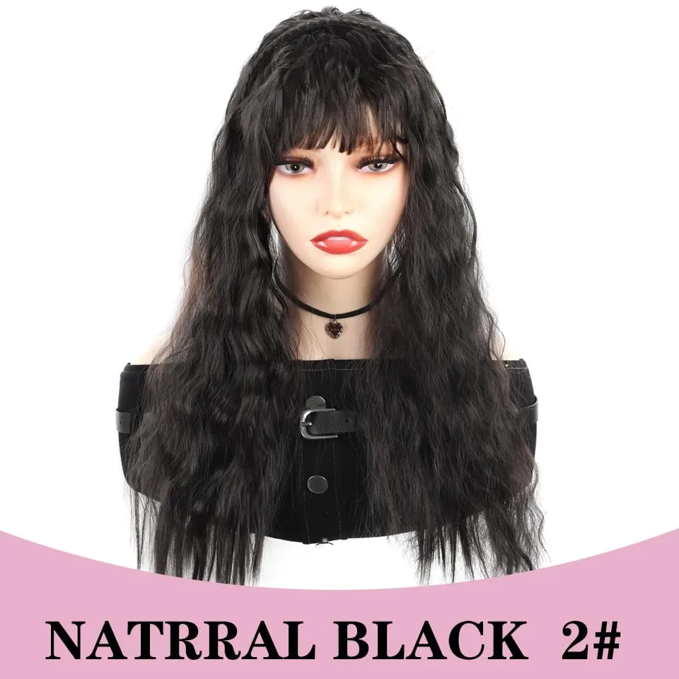 Synthetic Topper for Women Long Water Wave Top Clip Topper Hair Extensions Cover Thinning Hair Grey Hair Increase Volume