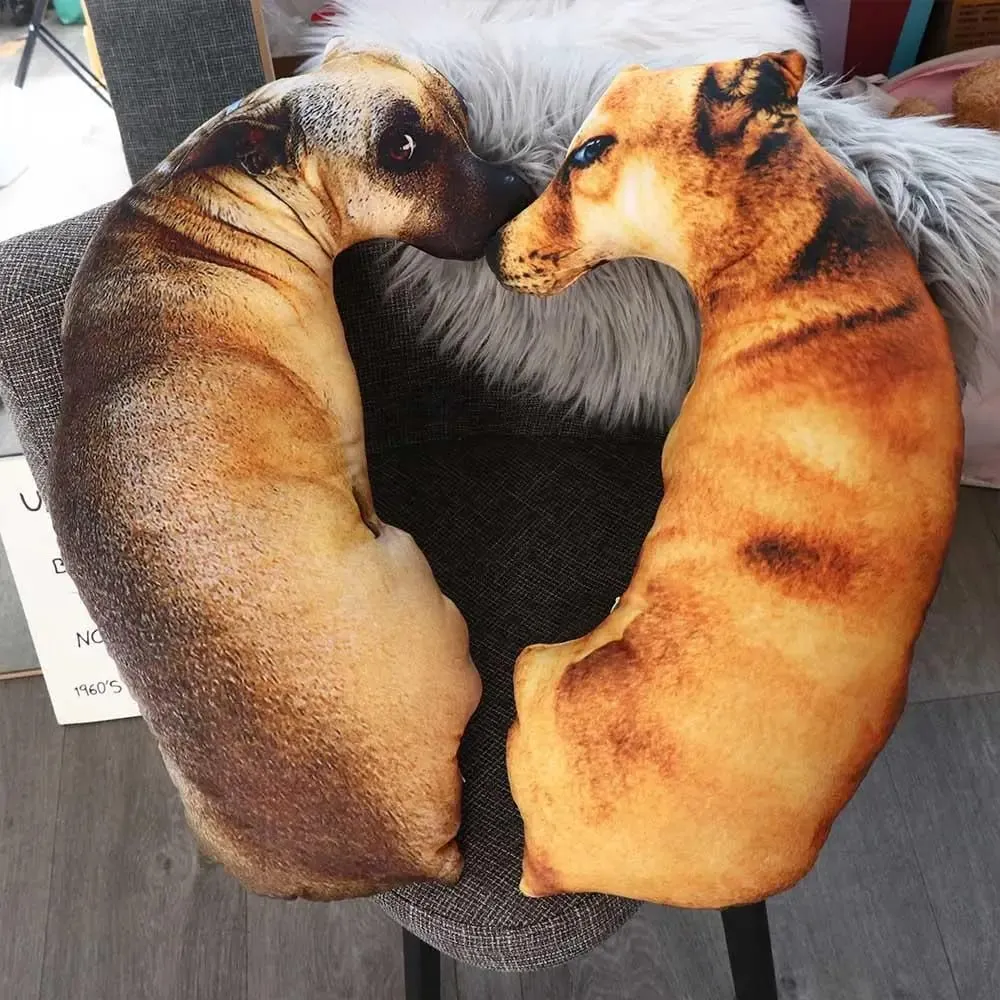 3D Lifelike Animal Throw Pillow Soft Dog Pillow Creative Cushion Office — image 4