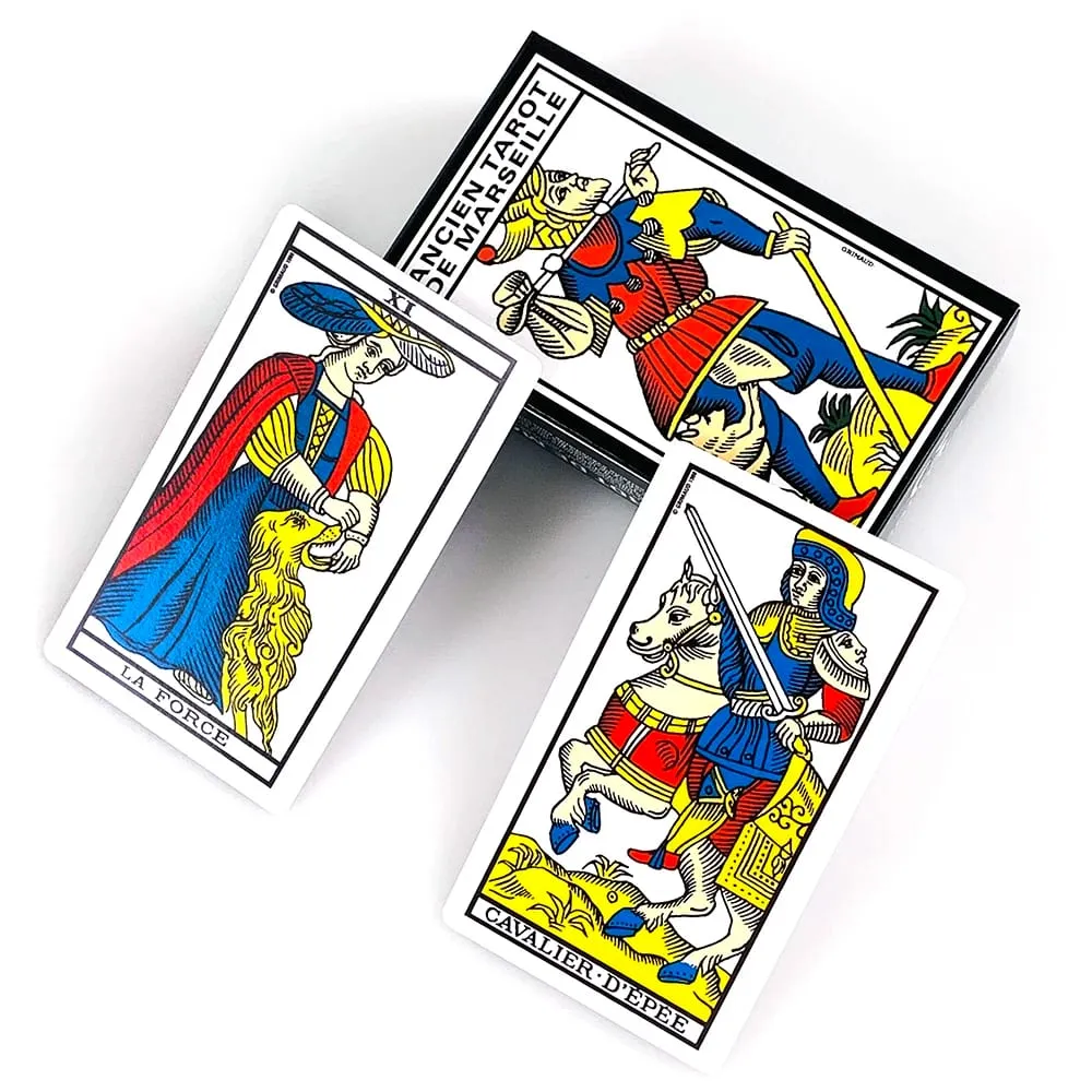 French Ver. Ancien Tarot De Marseille Deck Vintage Divination Tarot Deck Fortune Telling Board Game Cards Game for Beginner — image 1