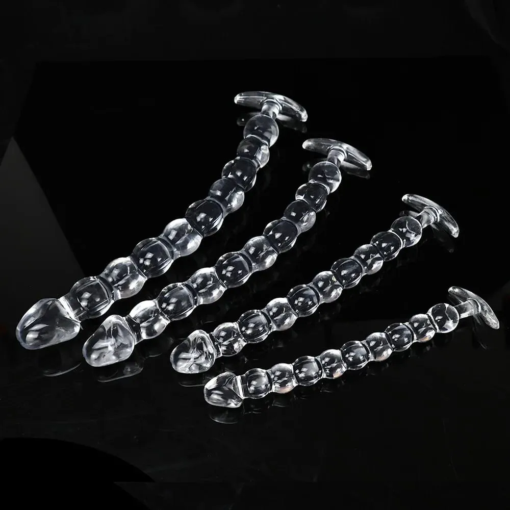 40cm Glass Dildo Artificial Penis Dick Crystal Anal Bead Butt Plug Prostate Massage Masturbate Sex Toy For Adult Women — image 6