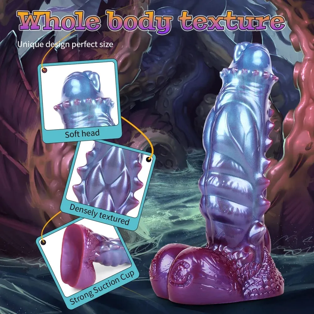 Anal Plug Dildo Pearl Blue Fantasy Muscle Alien Shape Anal Plug Dildo G-Spot Stimulation Masturbator SM Anal Expansion Sex Toys — image 2