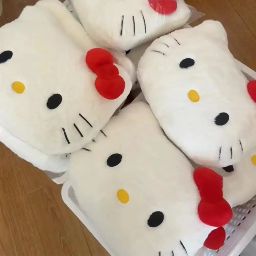 Anime Sanrio Hello Kitty Cute Cartoon Head Plush Pillow Sofa Bedside Cushion Car Cushion Nap Pillow Birthday Gifts for Girl — image 5