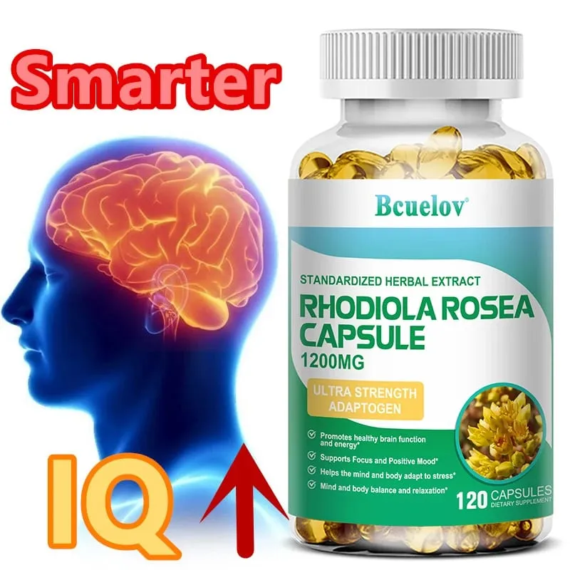 Rhodiola Rosea - Herbal Energy Supplements for Supporting Stress Relief Energy and Exercise Endurance - Vegan Gluten Free — image 2