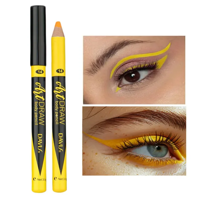 15 Color Eyeliner Lip Liner Pen Black Blue Multicolor Metallic Pearly Glitter Matte Finish Punk Smokey Style Eye Makeup Pen — image 9