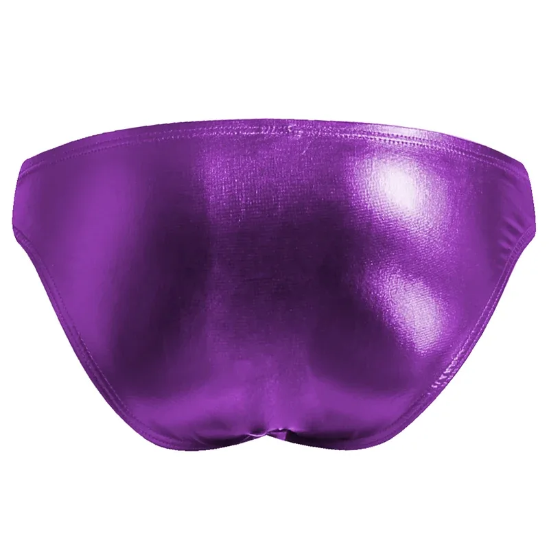 Men's Fashion Low Waist Imitation Leather Briefs with U Convex Pouch Sexy Underwear Lingerie 3PCS/2PCS/1PC Set — image 13