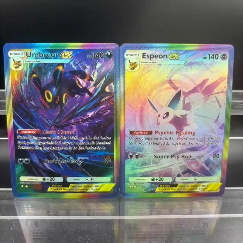 DIY POCKET Collection Cards Umbreon Espeon ex Self Made Single Card Classic Game Anime Card Gift Toy
