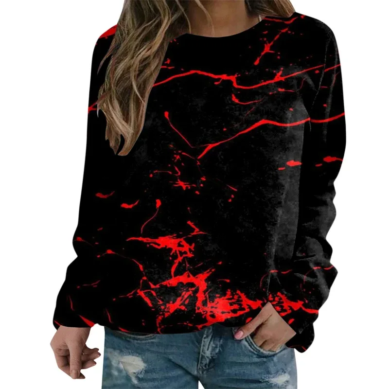 Terror Blood Graphic Sweatshirts Halloween Party Design Female Clothes I'm Fine Bloody Women Sweater Horror Ladies Y2k Pullovers — image 21