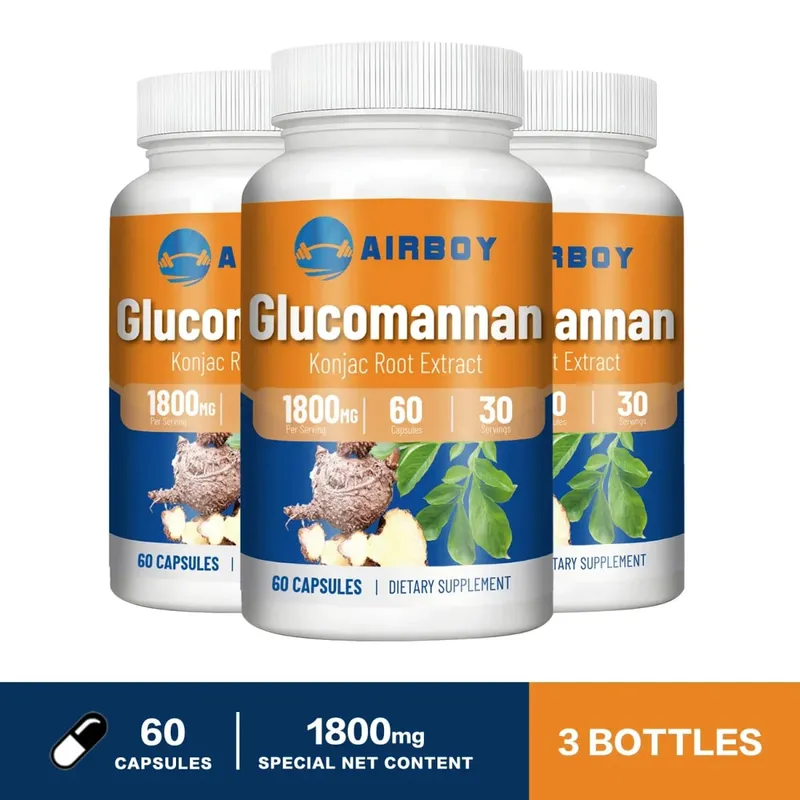 Glucomannan 1800mg - Promotes Energy Production Increases Satiety Appetite Suppressant Supplement — image 11