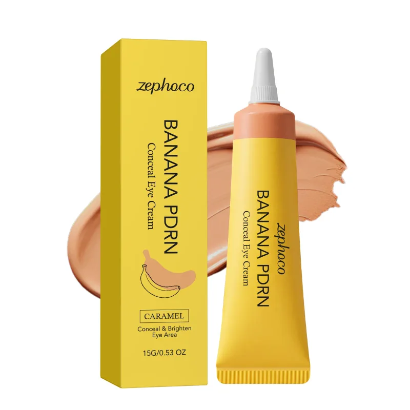 Zephoco Dark Circles Concealer Banana Pdrn Cover Blemishes Eye Brightener Lightweight Non-sticky Under-Eye Concealer Moisturizer