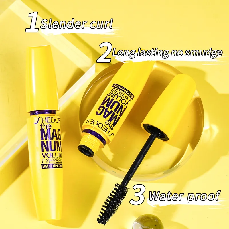 Yellow Mascara Waterproof Lengthening Curling Volumizing Natural Long-Lasting Smudge-Proof Eye Makeup Cosmetics — image 5