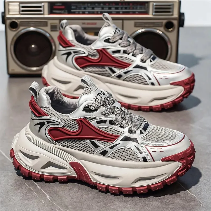 Chunky Sneakers Summer new heighten breathable lightweight casual Men's outdoor running shoes fashion student speed sports shoes — image 9