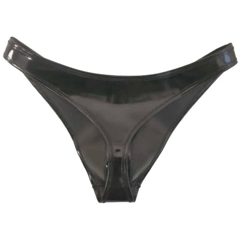 Sexy Men Double Sided PU Hot Short Shiny U Convex Briefs Sexy Lingerie G-string PVC Faux Latex Low Waist Bikini Gay Wear Plus — image 13