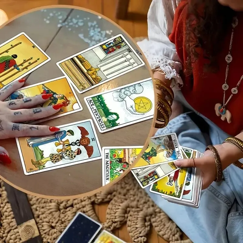 78 Card Classic Tarot Card Set Playing Cards Party Board Game Fate Card Fortune Telling Game Ideal For Beginners — image 4