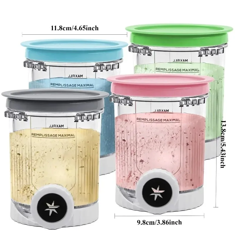 1pc/4pcs Creami Pint Container Compatible with Ninja Creami NC301/500/501/700/701 Replace Part for Ninja Swirl Ice Cream Maker — image 16