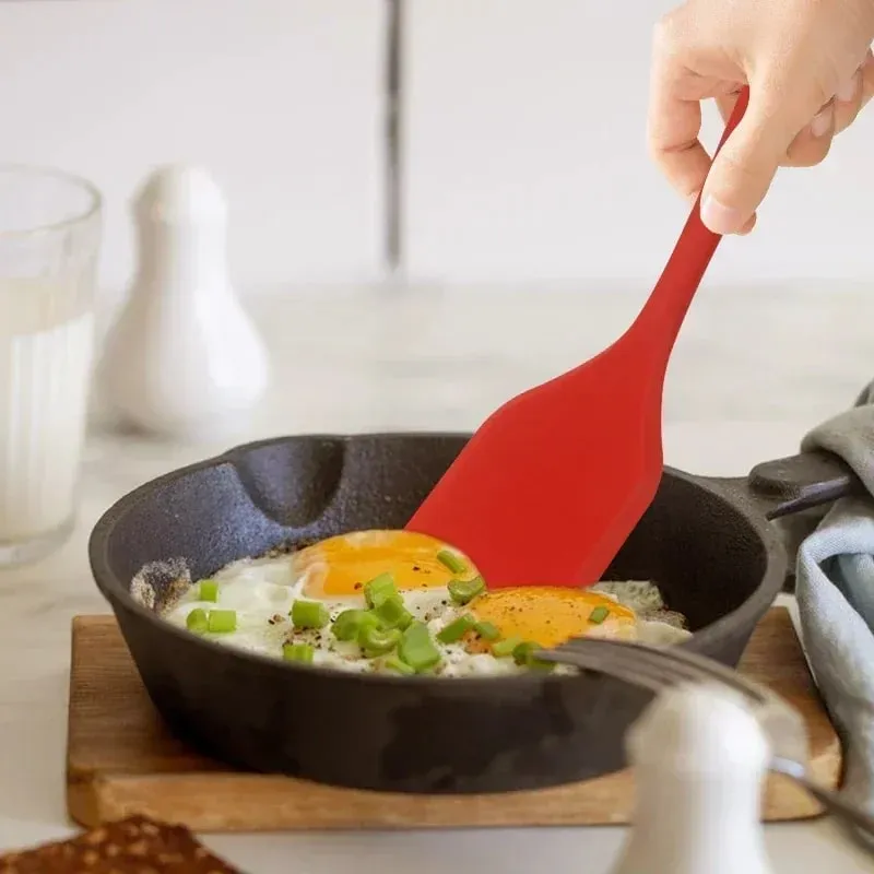 Espátula pequena de silicone para vazamento de cozinha, 20.5cm, pá densa, peixe frito, omelete, espátula antiaderente, ferramentas de cozinha — image 4