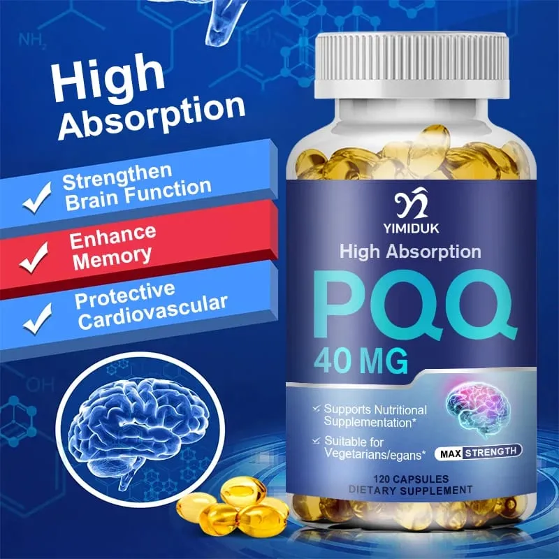 PQQ Capsules Supplement 40 mg - Mitochondrial Biogenesis & Metabolism - Supports Brain Heart Health & Cognitive Function — image 7