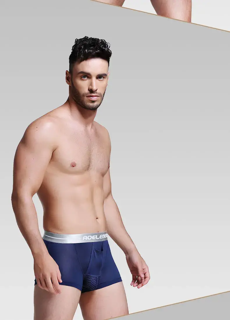 Caleçon homme sous-vêtements Push Up caleçon Modal homme respirant balle séparation pochette culotte Cueca grande taille L-5XL — image 12