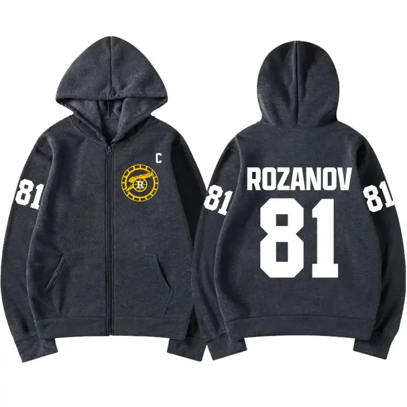 Heated Rivalry Ilya Rozanov 81 Boston Raiders Merch Zipper Hoodies Men's Women Clothing Fashion Zip Up Sweatshirts Jackets Coats — image 7
