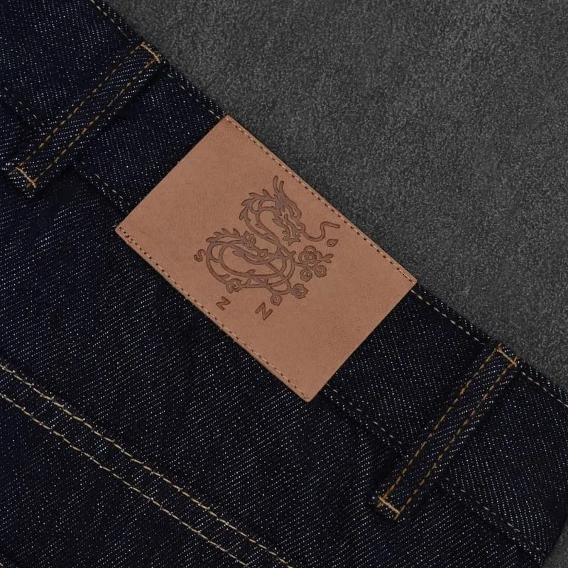 hip hop unisex woven Fromszn raw baggy jeans Y2K retro art font embroidery black jeans Harajuku washed patchwork wide leg pants — image 4