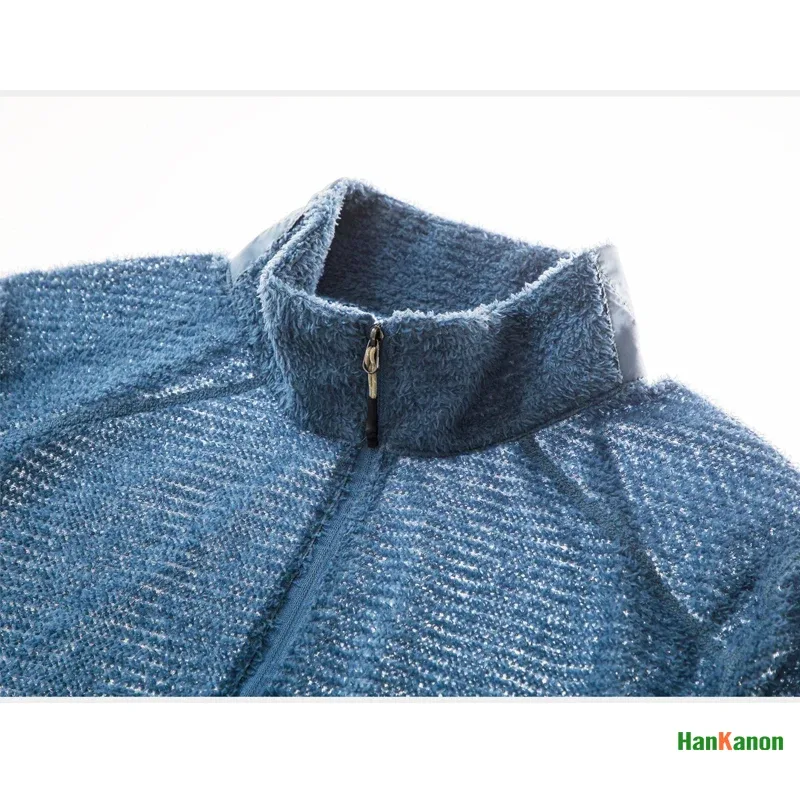 Men's Half-Zip Stand Collar Sweatshirt Versatile Air Fleece Base Layer for Outdoor Camping Hiking Cycling — image 6