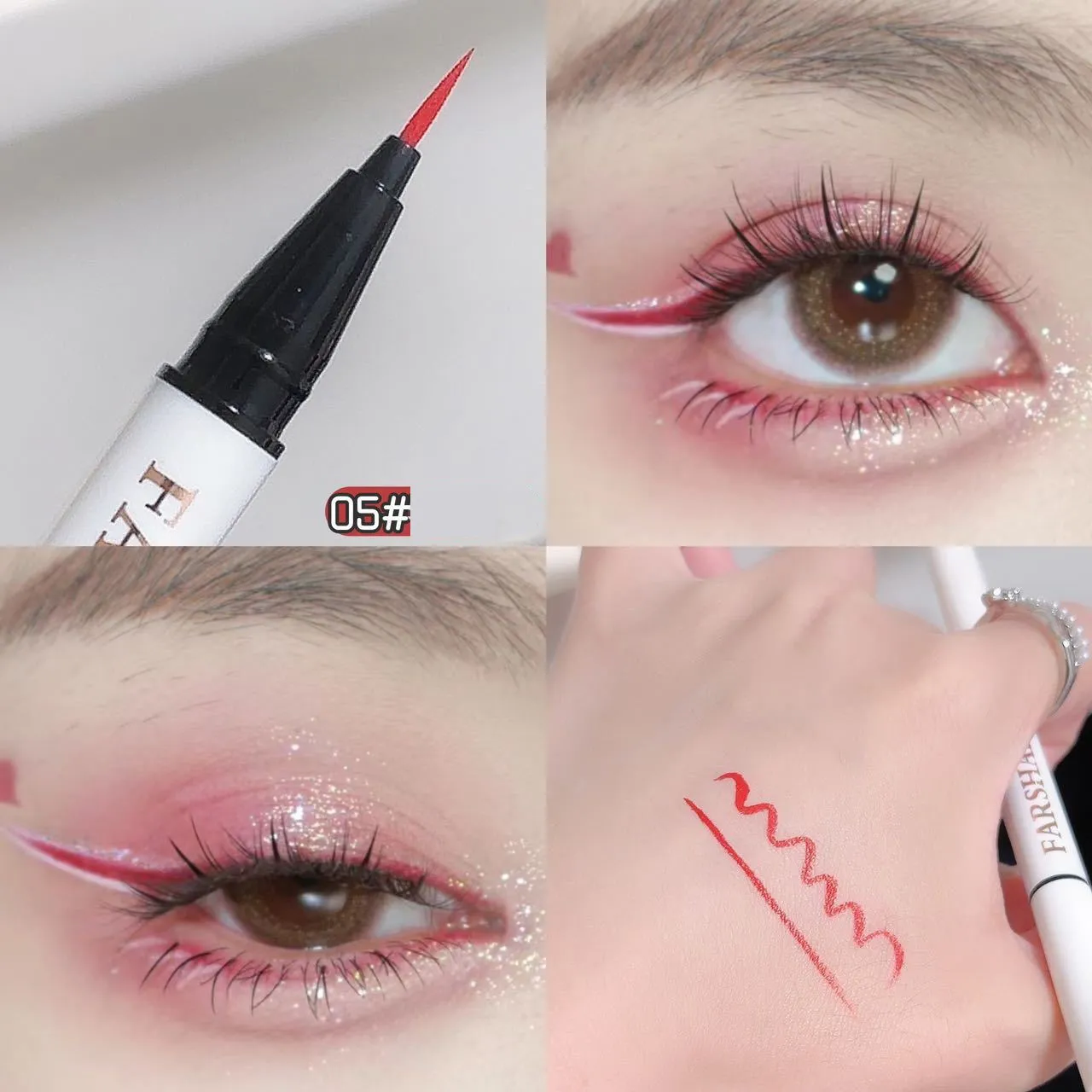 12 kolorów wodoodporny eyeliner w pisaku bardzo cienka końcówka eyeliner w płynie długotrwały eyeliner szybkoschnący kolorowy makijaż na cosplay — image 3