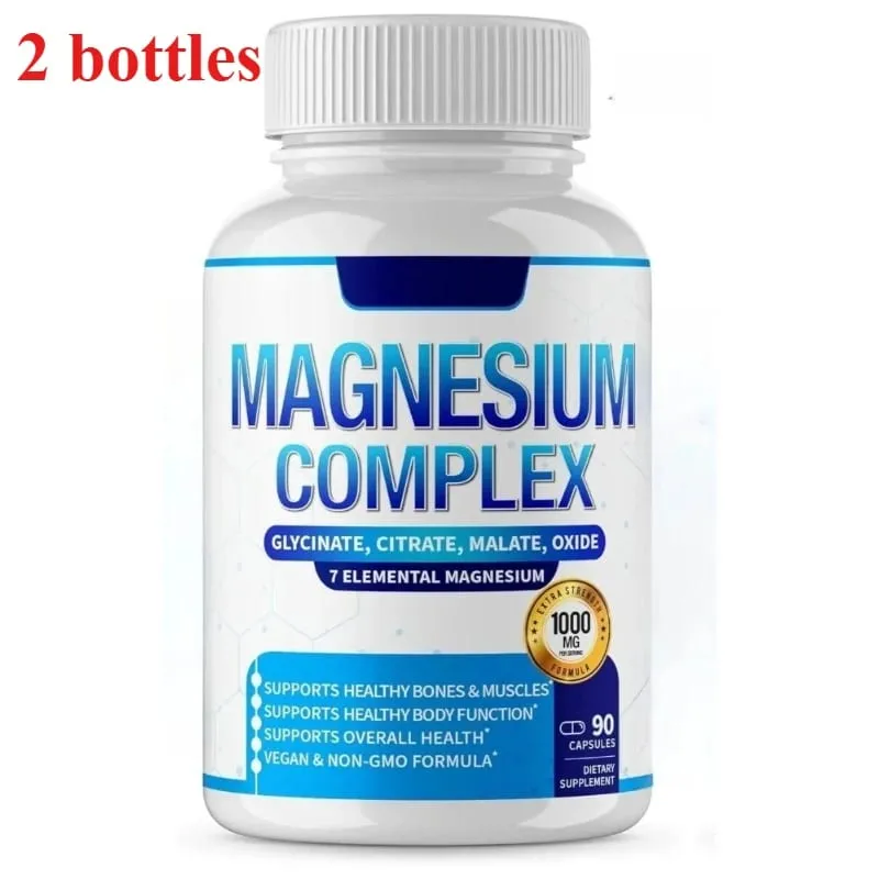 90 Pieces Magnesium Complex Capsule Contain 7 Ingredient – Glycinate Citrate and Malate Etc 1000mg Health Nutrition Support — image 8
