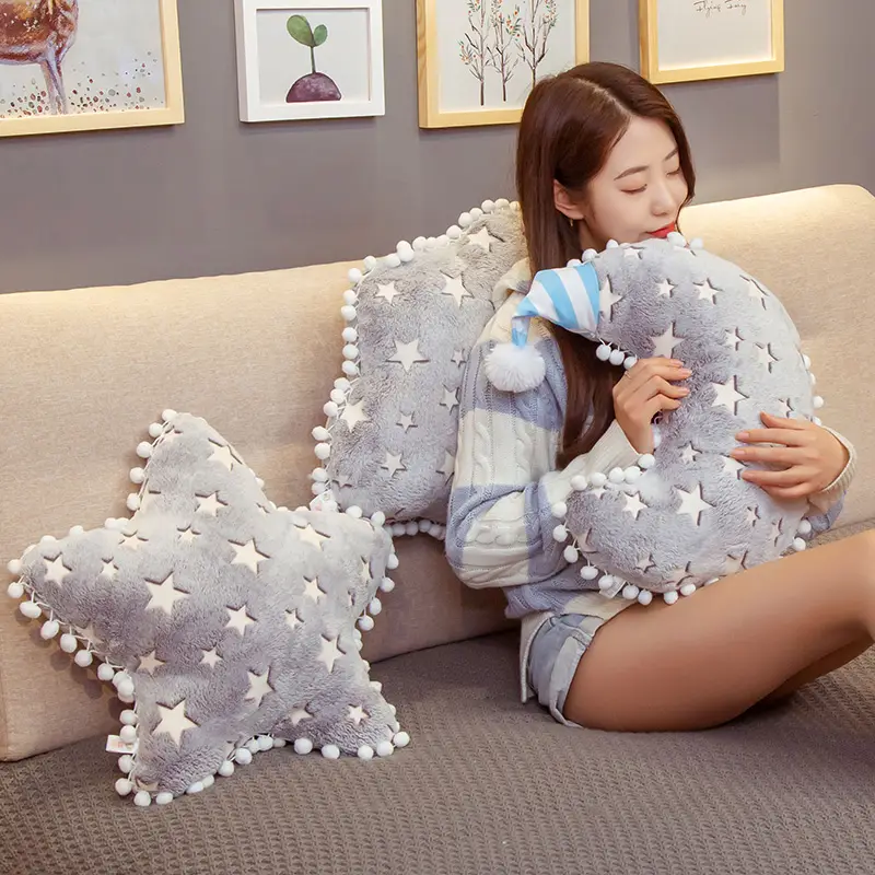 INS-almohada suave de la serie Sky de felpa con nube luminosa, Luna y estrella, juguetes de peluche Kawaii para niños, juguetes para bebés, regalo para niñas — image 1