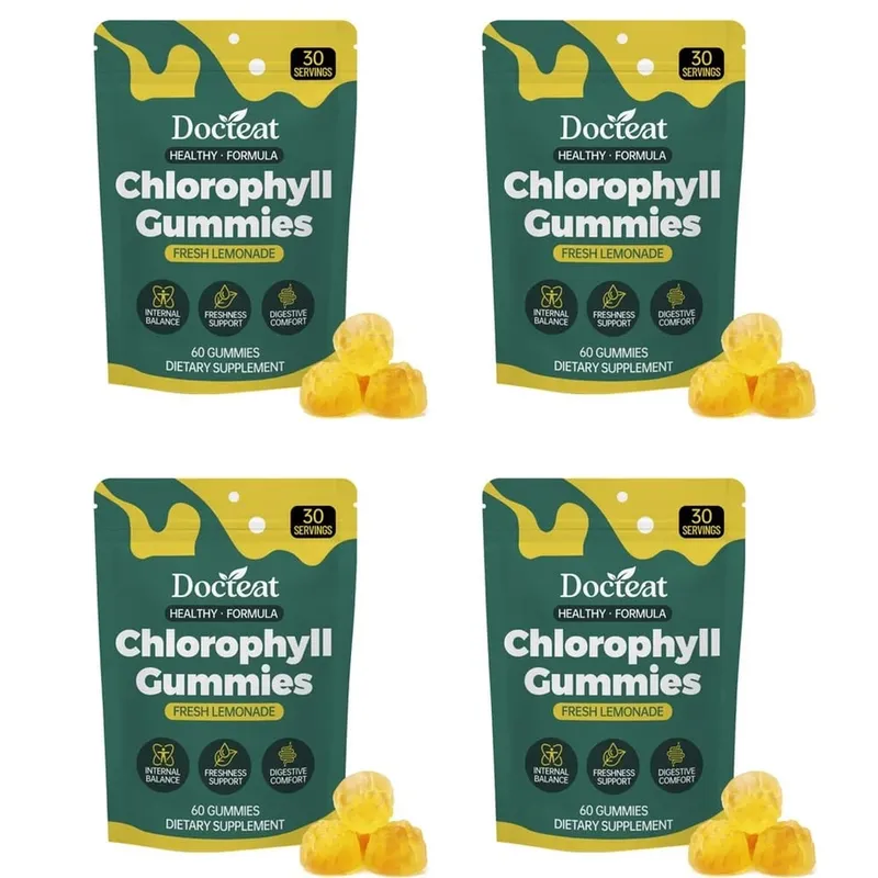 Docteat Chlorophyll Gummies Lemonade Gut Nutrition Balance with Prebiotic Inulin and Apple Fiber Digestive Wellness 60 Gummies — image 10
