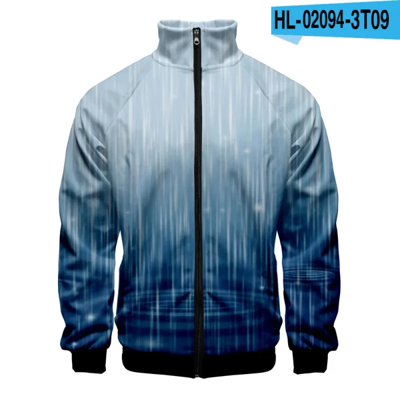 Harajuku Popular Rain 3D Print Zipper Raglan Jacket Windbreaker Boys/Girls Comfortable Stand Collar Jackets Coats — image 33